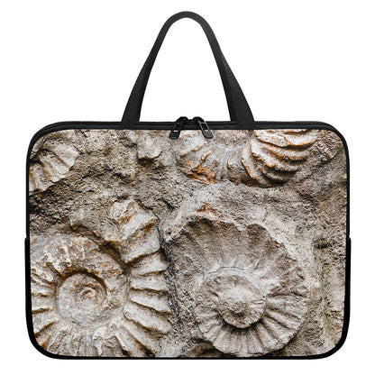 Ammonoidea Fossil Print Laptop Sleeve With Handle
