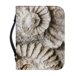 Ammonoidea Fossil Print Leather Bible Cover