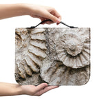Ammonoidea Fossil Print Leather Bible Cover