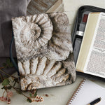 Ammonoidea Fossil Print Leather Bible Cover