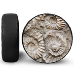 Ammonoidea Fossil Print Leather Spare Tire Cover