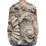 Ammonoidea Fossil Print Long Sleeve Baseball Jersey