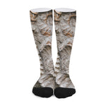 Ammonoidea Fossil Print Long Socks