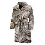 Ammonoidea Fossil Print Men's Bathrobe