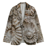 Ammonoidea Fossil Print Men's Blazer