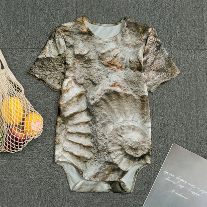 Ammonoidea Fossil Print Men's Bodysuit