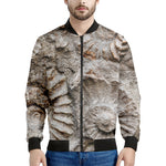 Ammonoidea Fossil Print Men's Bomber Jacket