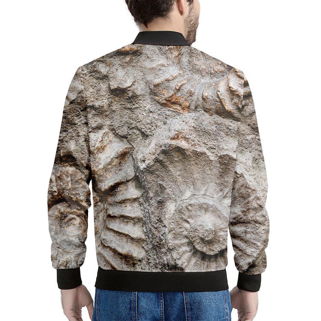 Ammonoidea Fossil Print Men's Bomber Jacket