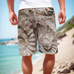 Ammonoidea Fossil Print Men's Cargo Shorts