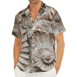 Ammonoidea Fossil Print Men's Deep V-Neck Shirt