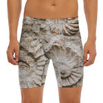Ammonoidea Fossil Print Men's Long Boxer Briefs