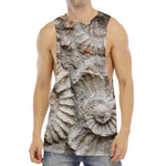 Ammonoidea Fossil Print Men's Muscle Tank Top