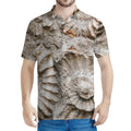 Ammonoidea Fossil Print Men's Polo Shirt