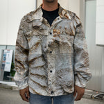 Ammonoidea Fossil Print Men's Shirt Jacket