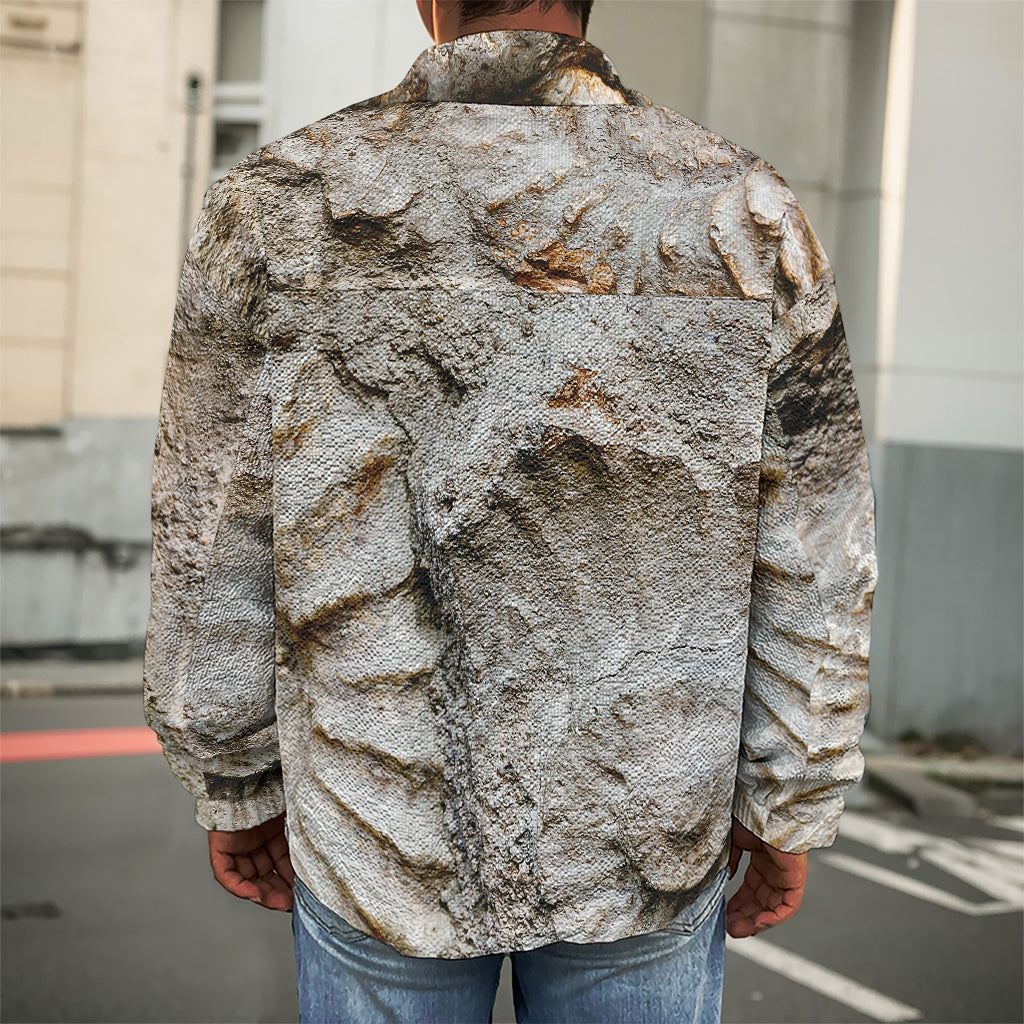 Ammonoidea Fossil Print Men's Shirt Jacket