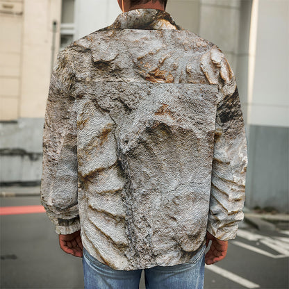 Ammonoidea Fossil Print Men's Shirt Jacket