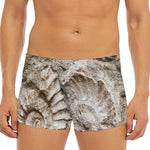 Ammonoidea Fossil Print Men's Short Boxer Briefs