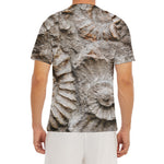 Ammonoidea Fossil Print Men's Short Sleeve Rash Guard