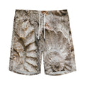 Ammonoidea Fossil Print Men's Athletic Shorts