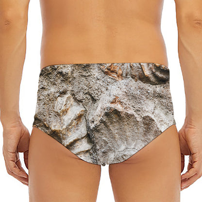 Ammonoidea Fossil Print Men's Triangle Swim Briefs