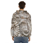 Ammonoidea Fossil Print Men's Velvet Pullover Hoodie
