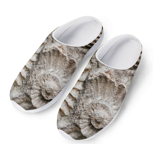 Ammonoidea Fossil Print Mesh Casual Shoes