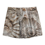 Ammonoidea Fossil Print Mesh Shorts