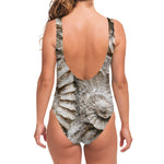 Ammonoidea Fossil Print One Piece Swimsuit