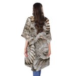 Ammonoidea Fossil Print Open Front Beach Cover Up