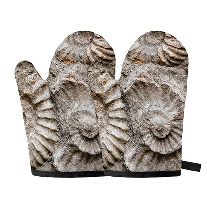 Ammonoidea Fossil Print Oven Mitts