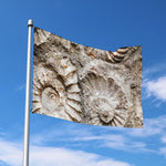 Ammonoidea Fossil Print Polyester Flag