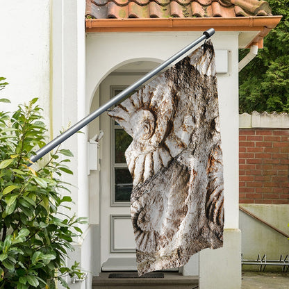 Ammonoidea Fossil Print Polyester Flag