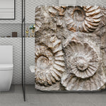 Ammonoidea Fossil Print Polyester Shower Curtain