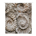 Ammonoidea Fossil Print Polyester Shower Curtain