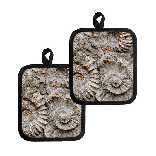 Ammonoidea Fossil Print Pot Holders