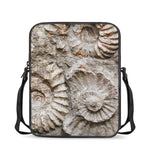 Ammonoidea Fossil Print Rectangular Crossbody Bag