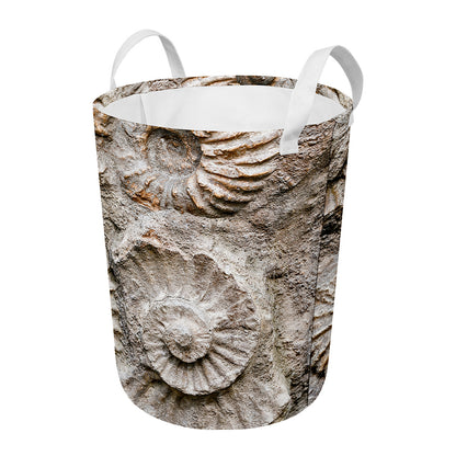 Ammonoidea Fossil Print Round Laundry Basket