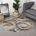 Ammonoidea Fossil Print Round Rug