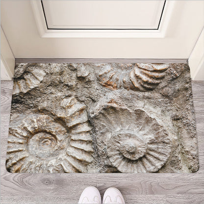 Ammonoidea Fossil Print Rubber Doormat