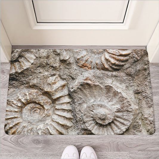 Ammonoidea Fossil Print Rubber Doormat