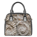 Ammonoidea Fossil Print Shoulder Handbag