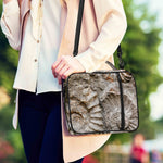 Ammonoidea Fossil Print Shoulder Strap Bible Bag