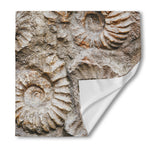 Ammonoidea Fossil Print Silk Bandana