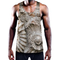 Ammonoidea Fossil Print Men's Workout Tank Top
