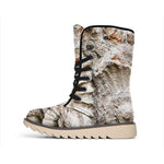 Ammonoidea Fossil Print Winter Boots