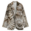 Ammonoidea Fossil Print Women's Blazer
