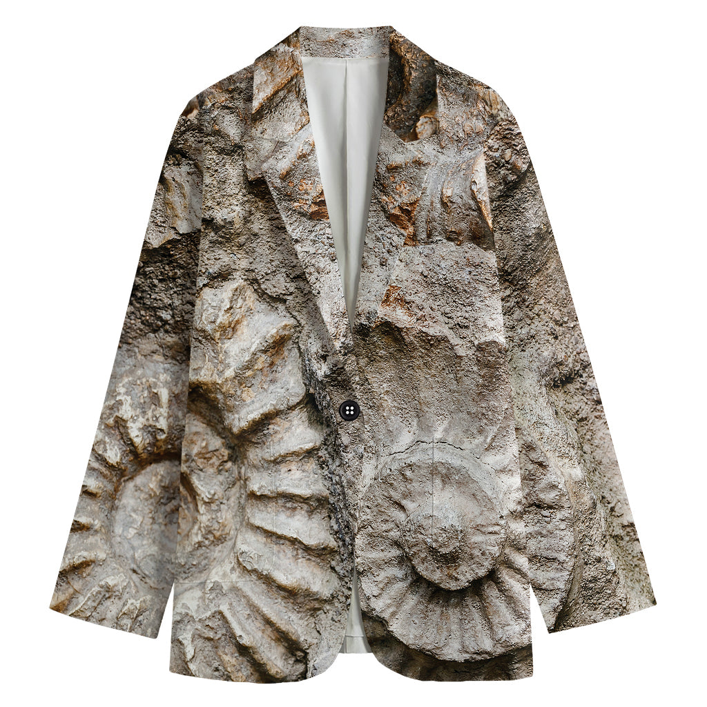 Ammonoidea Fossil Print Women's Blazer