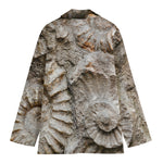 Ammonoidea Fossil Print Women's Blazer