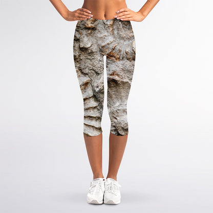 Ammonoidea Fossil Print Women's Capri Leggings