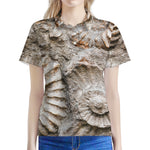 Ammonoidea Fossil Print Women's Polo Shirt